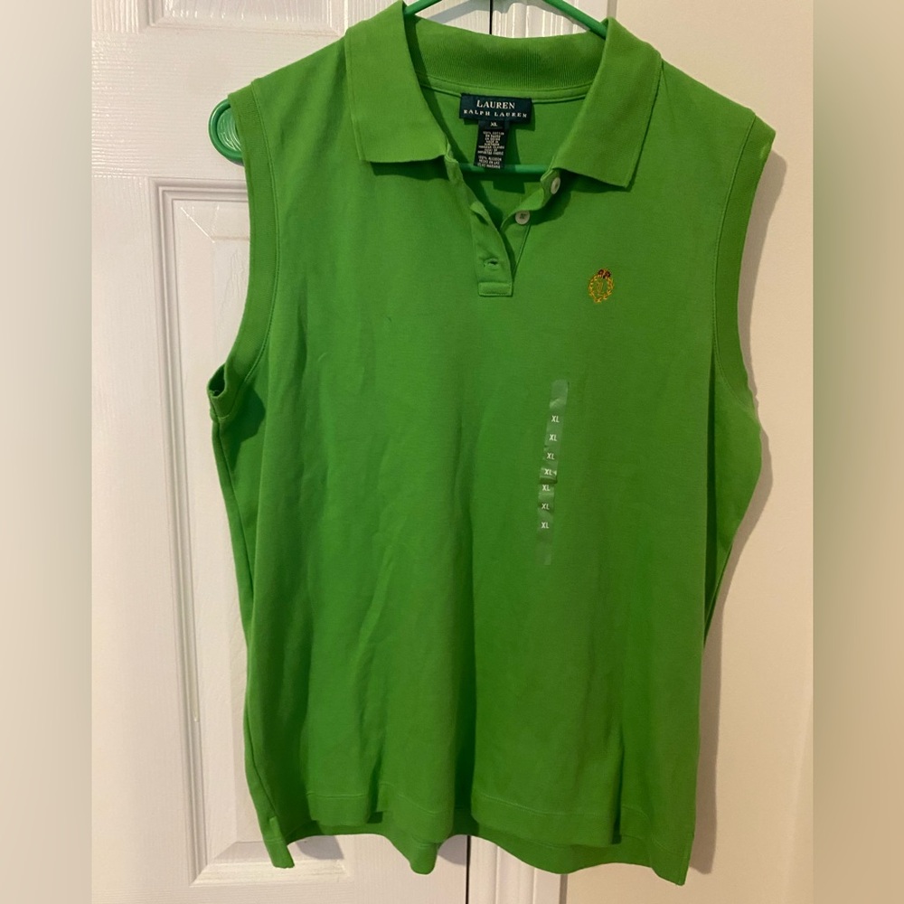 Lauren Ralph Lauren Sleeveless Shirt Women XL Adult Polo